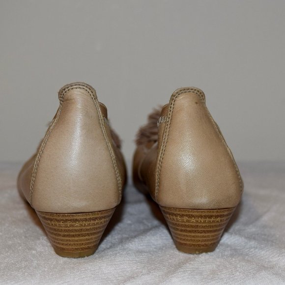 Hispanitas Leather Sand Pom Pom Shoes 8 - Picture 4 of 7